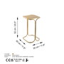 Hanah Home SHB-001-B Mesa de Centro Metálica Color Dorado 30x52x30 cm
